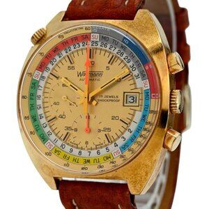 Wakmann 42mm Men's Regatta Calendar Auto Chrono Lemania